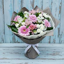 Букет цветов из:  Герберы, Альстромерии и Хризантемы в Успенское