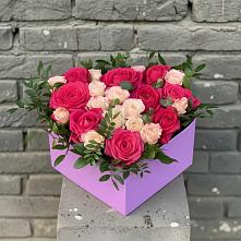 Цветочная композиция из Розы в коробке в Успенское