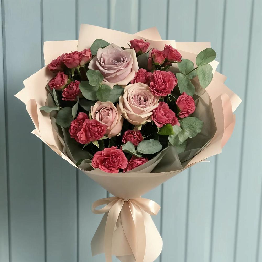 Букет цветов из: Гвоздики и Розы в Успенское