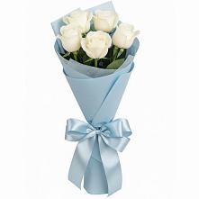 Букет 5 Белых роз Проуд в Успенское