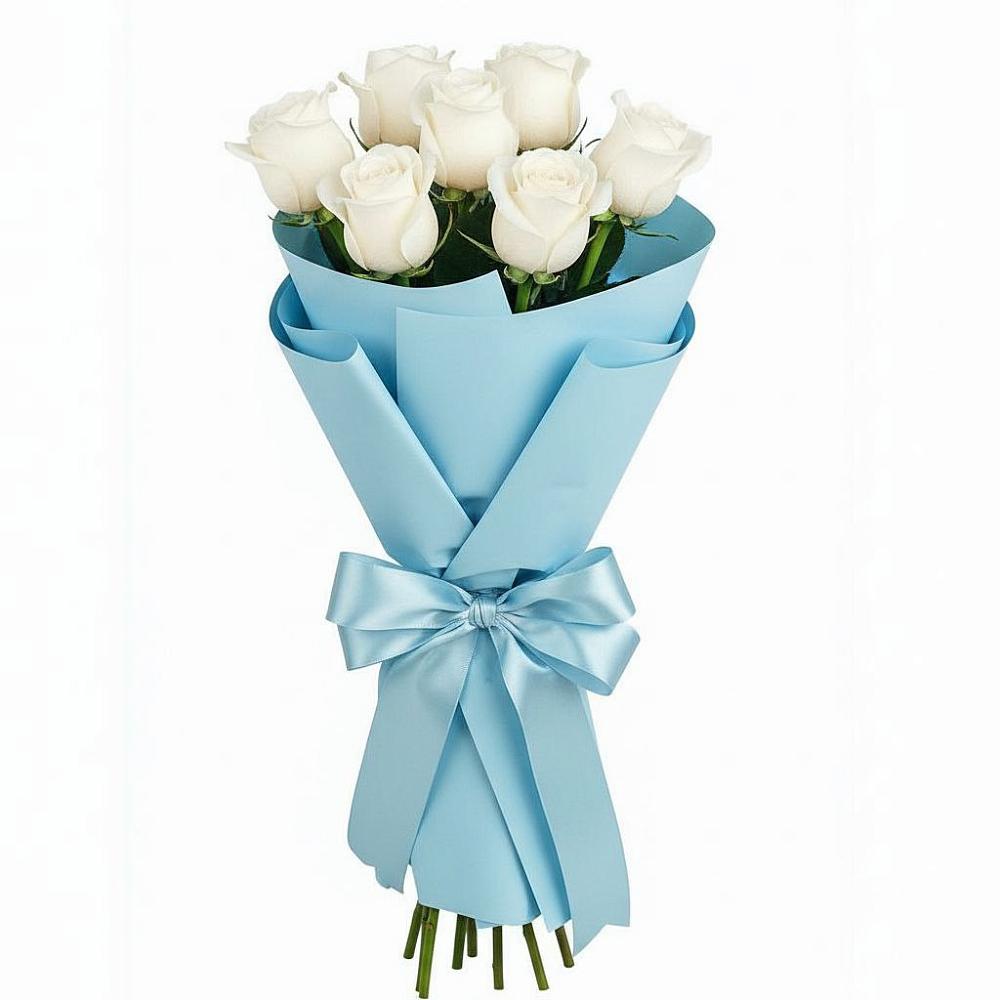 Букет 7 белых роз Проуд в Успенское