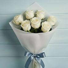 Букет 7 Белых роз Эдлесс Лав в Успенское