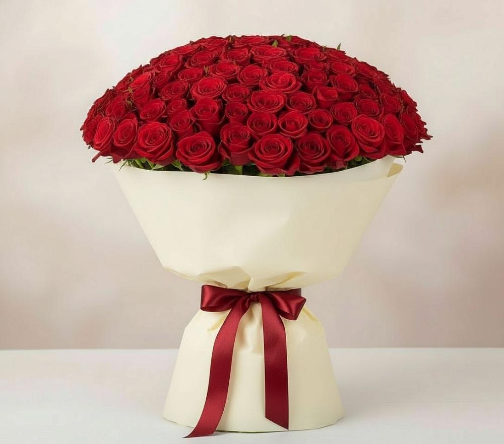 Букет 101 Красная роза Милано в Успенское