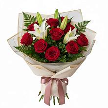 Букет цветов из:  Лилии и Розы #REPLACE_PRED# Успенское