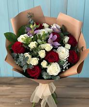 Букет цветов из:  Розы и Альстромерии #REPLACE_PRED# Успенское