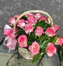 Цветочная композиция из Розы в корзине #REPLACE_PRED# Успенское