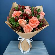 Букет цветов из:  Розы и Альстромерии в Успенское