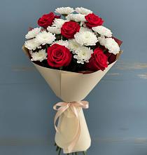 Букет цветов из:  Розы и Хризантемы в Успенское