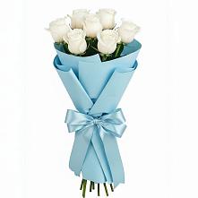 Букет 7 белых роз Проуд в Успенское