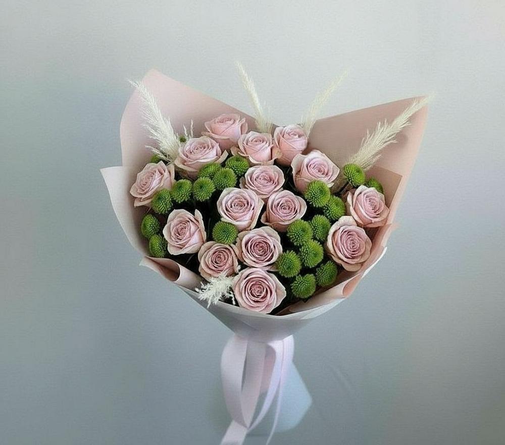 Букет цветов из: Розы и Хризантемы в Успенское