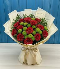 Букет цветов из:  Розы и Хризантемы в Успенское