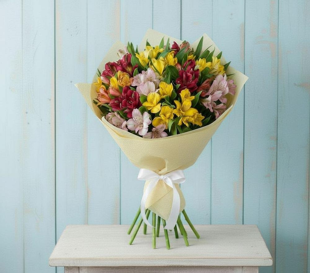 Букет цветов из: Альстромерии в Успенское