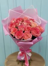 Букет 15 Розовых роз Равель в Успенское
